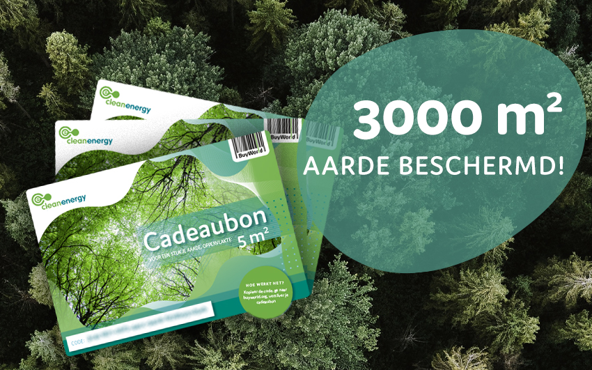 Yes, 3000 m² aarde beschermd!