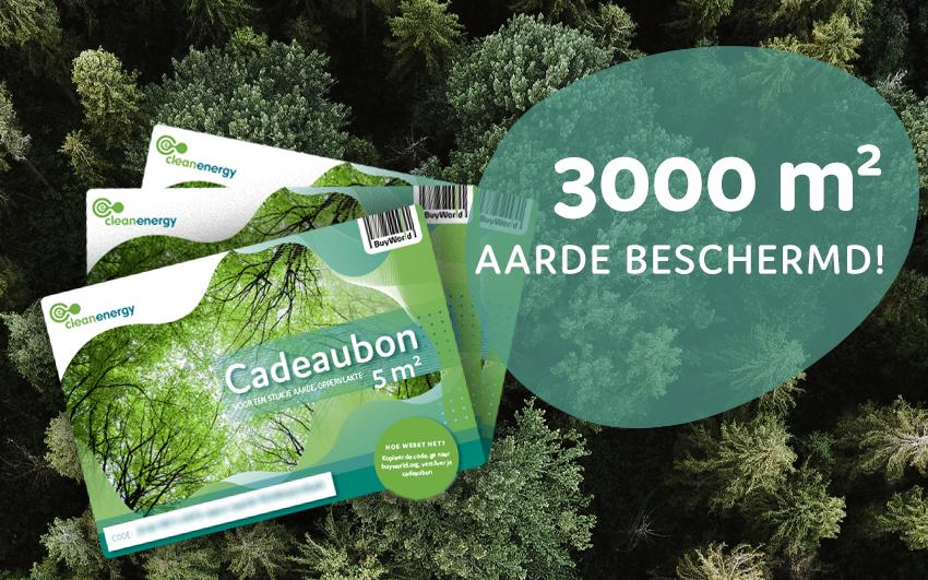 Yes, 3000 m² aarde beschermd!