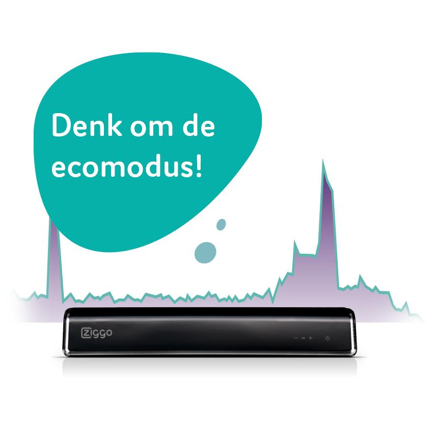 De mediabox van Ziggo slurpt aardig wat energie, zet 'm in eco modus!